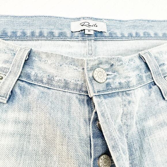 Rails Beckett Light Vintage Wash Denim Straight Leg Boyfriend Jeans Size 31 - Picture 7 of 11